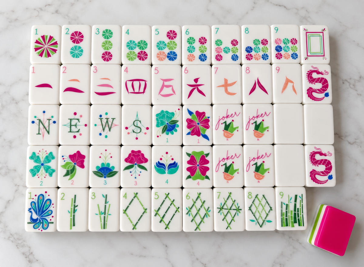 The Palm Royale Mahjong Tile Set